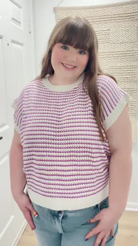This beautiful knit top is so cute! #knittop #fashion #shirt #clothing #tryon #tiktokshop #stripedknittop #knitclothing #OOTD #outfit #outfitinspo #outfitideas #fashiontiktok #midsize #sizexl #sizing #contentcreator #microinfluencer #fyp #foryouu 