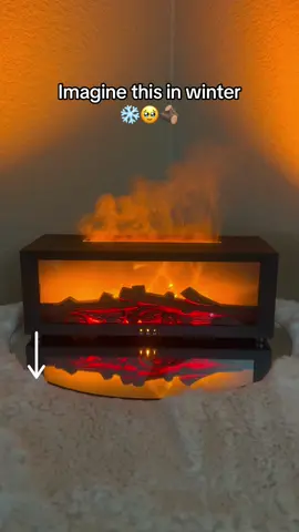 My mini Fireplace diffuser 🥰 #diffuser #humidifier #relax #fyp #fireplace #giftideas #wintervibes #christmasshopping #tiktokmademebuyit 