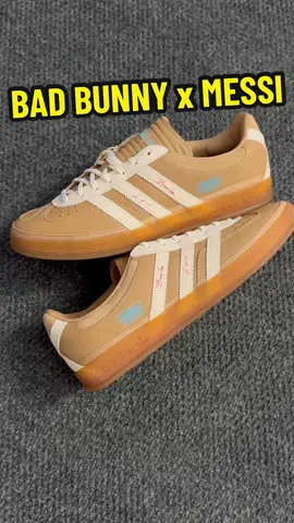 Bad Bunny Para Messi 🏆 x ⚽️!! Rate this insane collab 1-10 👀 #badbunny #messi #adidas #sneakers 