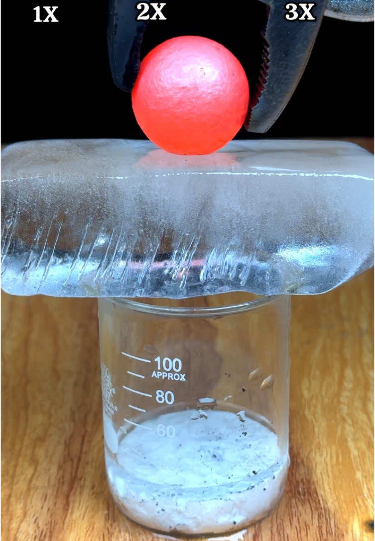 1000°C Hot Ball vs + 3 layers of Ice | Cool science experiment #satisfying #asmr #fyp