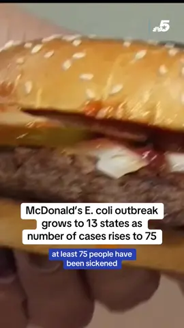 A multistate McDonald's E. coli outbreak potentially linked to slivered onions served on Quarter Pounders has expanded to even more states with additional people sickened, an update from the Centers for Disease Control and Prevention said Friday. According to the CDC, the outbreak now includes 13 states, up from the previous amount of 10. As many as 75 people have been sickened, up from the original reported number of 49. More in bio.  #news #texas #dfw #mcdonalds #food #fastfood #ecoli #outbreak #cdc #nbcdfw 
