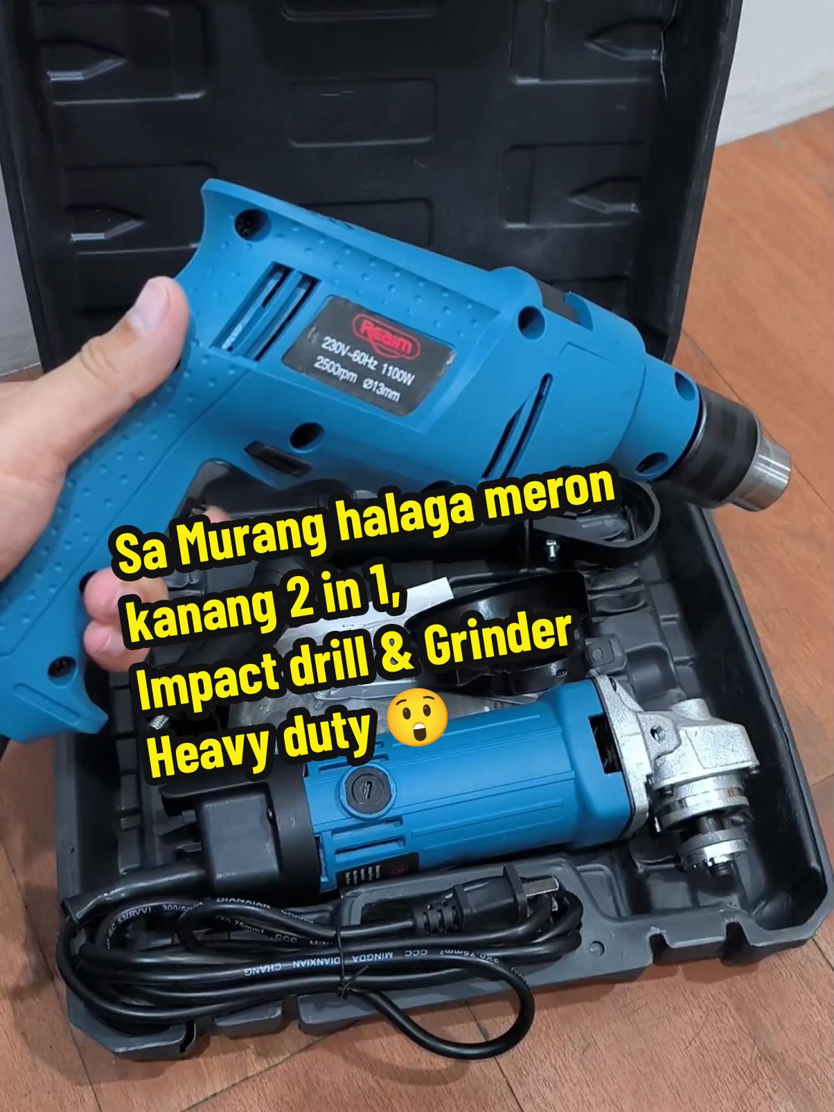 Sa Murang halaga meron kanang 2 in 1 impact drill & grinder  #impactdrill #grinder #2in1tools 