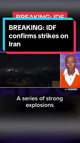 BREAKING: The IDF confirms strikes on Iran. The Israel Defense Forces said tonight that it is conducting 