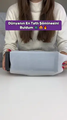 Dünyanın En Tatlı Şöminesi 😍 - - - - - #şömine #ateş #soğuk #reklam
