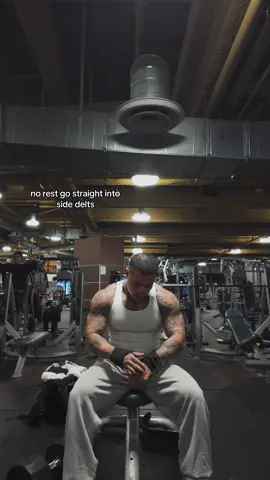 First part of the shoulder workout.  Feeling crazy depleted from the diet but gotta keep it pushin.  These gains dont make themselves.  Clothes by @VSRL  Train Hard, Kev  #explore #foryou #bodybuilding #Fitness #powerlifting #workout  