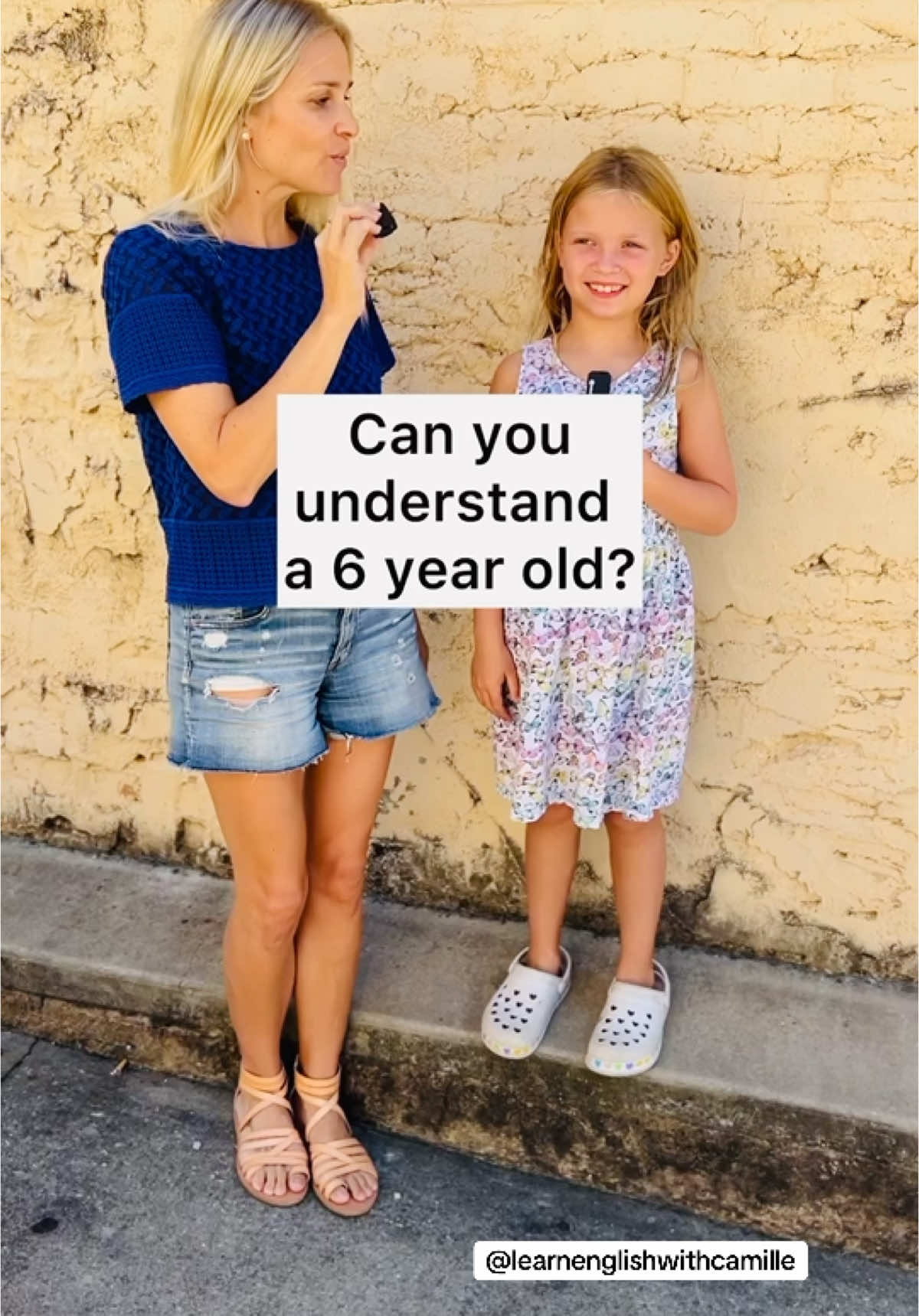 Thanks Bailey for this sweet interview! I love interviewing kids. They’re so cute😍 Is it harder for you to understand kids or adults? Let me know your thoughts in the comments!  Click the link in my profile to buy my books and courses🥰 Filmed by @jcrenee305  #aprenderingles #learnenglish #dailyenglish #reallifeenglish #englishteacher #englishwithkids #impararelinglese #apprendrelanglais #book #englishresources #vocabulary #interview #streetinterview 