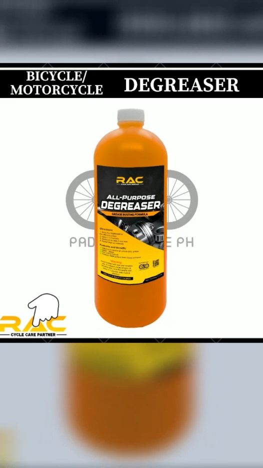 RAC Bike/Motorcycle All Purpose Degreaser 1 Liter With Bottle Price dropped to just ₱99.00 - 129.00! #Degreasser #claeninghacks #DeepClean  #CleaningProducts #Homecleaning 