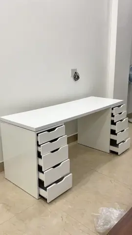 Bàn ikea 2 hộc tủ chất liệu gỗ MDF, bàn 1m6, bàn để máy tính, bàn pc gaming  #ban #banikea #bangaming #banpc #pcgaming #banhoc #banlamviec #gaming 