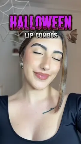 1🩸🧛🏻‍♀️,2💜💚 o 3🤟🏼🖤? Cual te ha gustado más?😏 #halloweenmakeup #lipcombo #halloween #makeup 