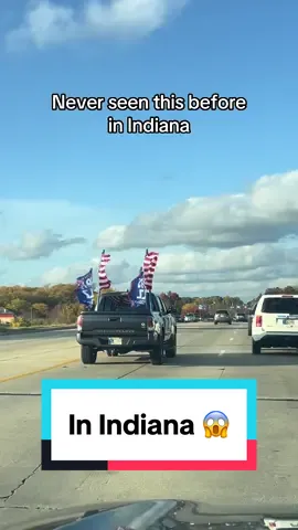 Typically in Indiana a truck with American flags means one thing #surprisesurprise #indiana #midwest #hoosiers