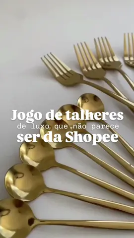 🛍 Achadinho da Shopee: Jogo de talheres  Comente 