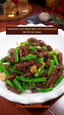 Trending stir-fried beef with asparagus recipe in China. Do you want to try? #Recipe #cooking #chinesefood #beef #asparagus 