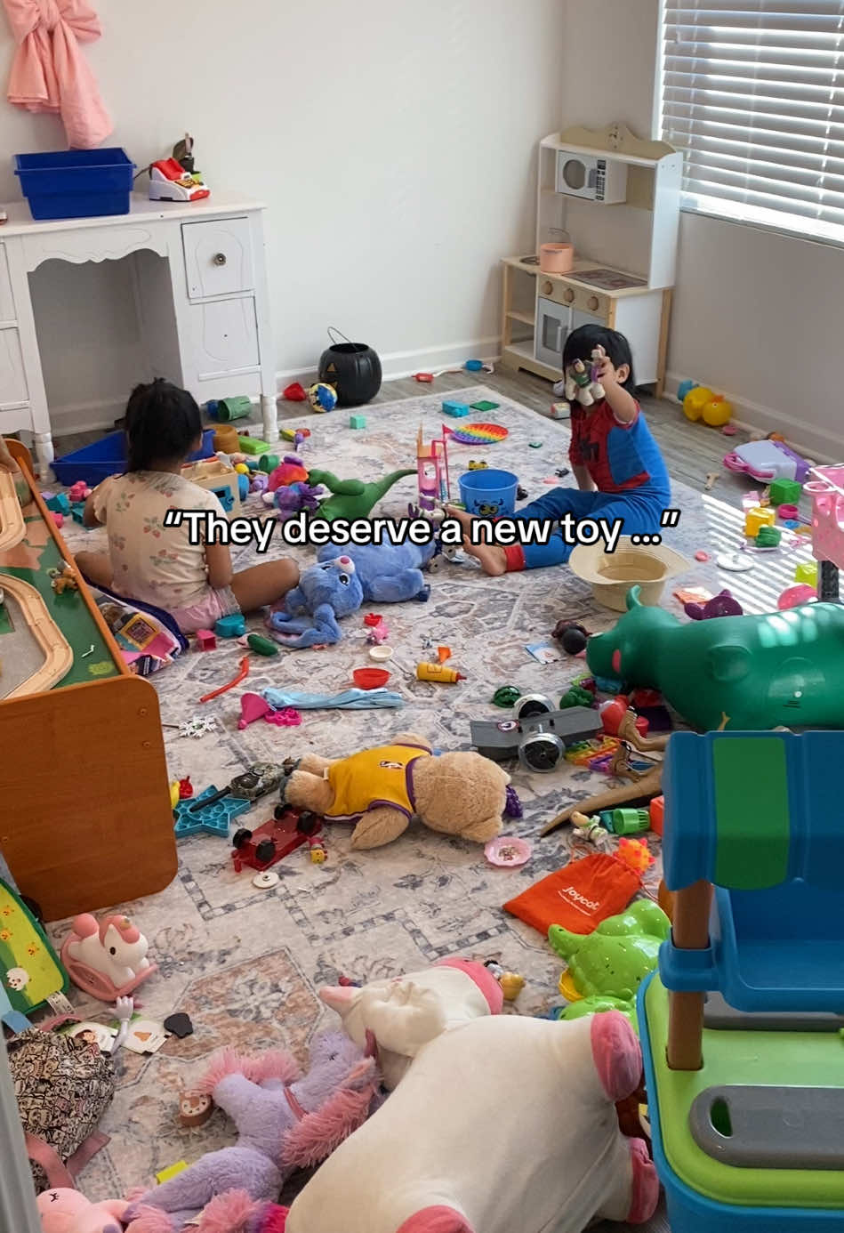 If it’s not me , it’s daddy always coming home with something new 😭😭😭 #moms #allthetoys #toyroom #newtoy #dads #dadsoftiktok #momrelatable #momcontent #momtok 