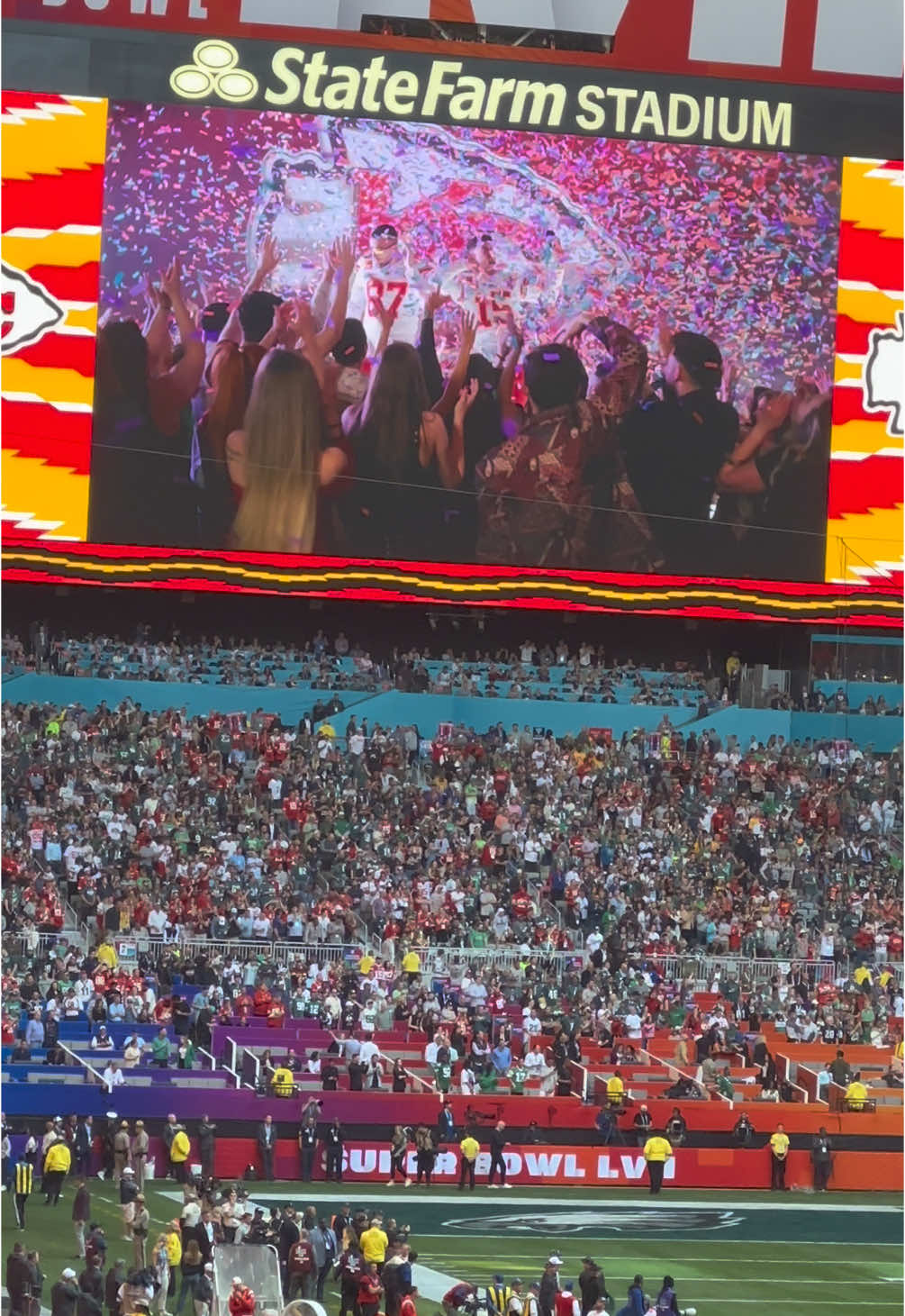 Throwback to one of the best days of my life seeing myself on the big screen for the superbowl player intros then rihanna half time show??!!! #blessed #grateful #SuperBowl #memories #throwback #gopackgo 