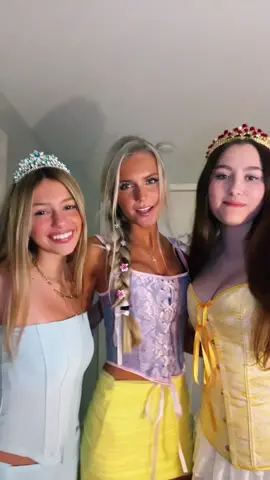 elsa, repunzel, and belle #halloweencostume #halloween #costumeinspo #fyp 