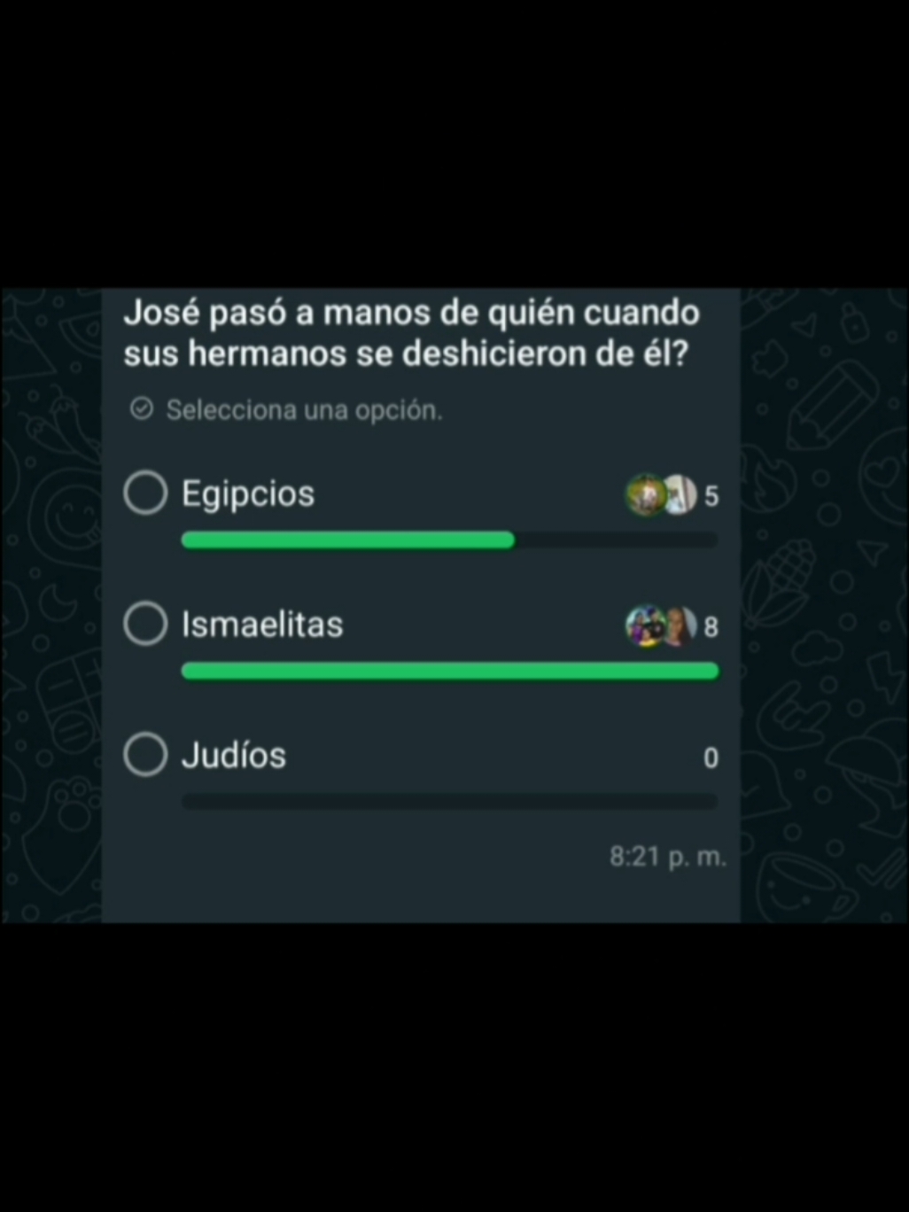 ¿Cuál sería tu respuesta? #joséelsoñador #preguntasbiblicas  #dinámica #jovenescristianos #Biblia #grupodewhatsapp #encuesta #cristianos #estudiobiblico 