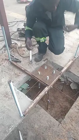how I easily set up holding down bolts fur steel columns