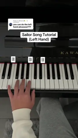 Replying to @Miriam🇮🇨✨ Sailor Song | Left Hand #piano #fyp #tutorial 
