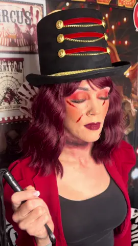 Kari, RING MASTER! Circus Leader & Master of Ceremonies… #halloween #makeup #makeupartist #makeuptransformation #halloweenmakeup #circus #sfxmakeupartist #specialeffectsmakeup #viral #fyp 