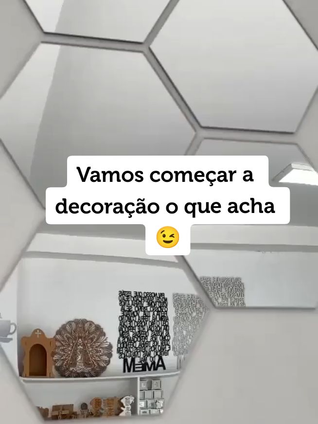 kit 10 espelhos adesivos decorativos hexágonos link na bio ara sua compra ou mande quero 