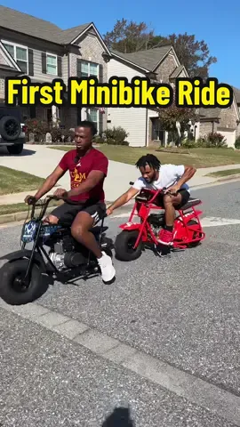 He’s ready for a big bike😂🔥  • • • #minibike #firsttime #fyp #pov #biketok #dirtbike #ebike #minibikelife 