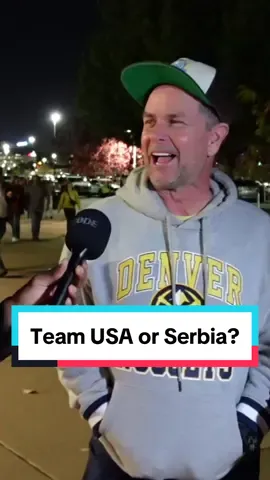 Were nuggets fans rooting for Team USA ir Serbia? #USA #serbia #nuggets #denver #olympics #russellwestbrook #jokic 