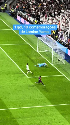 Cravou em El Clásico e comemoração não faltou pro jovem craque do Barcelona! #CanalWamo #realmadrid #barcelona #yamal 