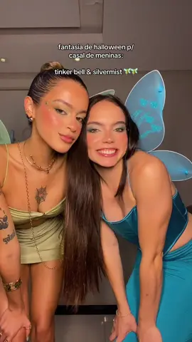 realizando minha fanfic sáfica de infância 🧚🧚 #halloween2024 #tinkerbell #silvermist #duocostume #wlw #lgbtq #🏳️‍🌈 #femmes 