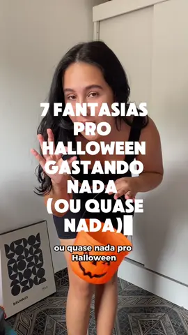 Dia 3 • 7 Fantasias de Halloween gastando nada (ou quase nada) #halloween #looksdehalloween #diadasbruxasle #halloweenoutfits #fantasma #ghost 