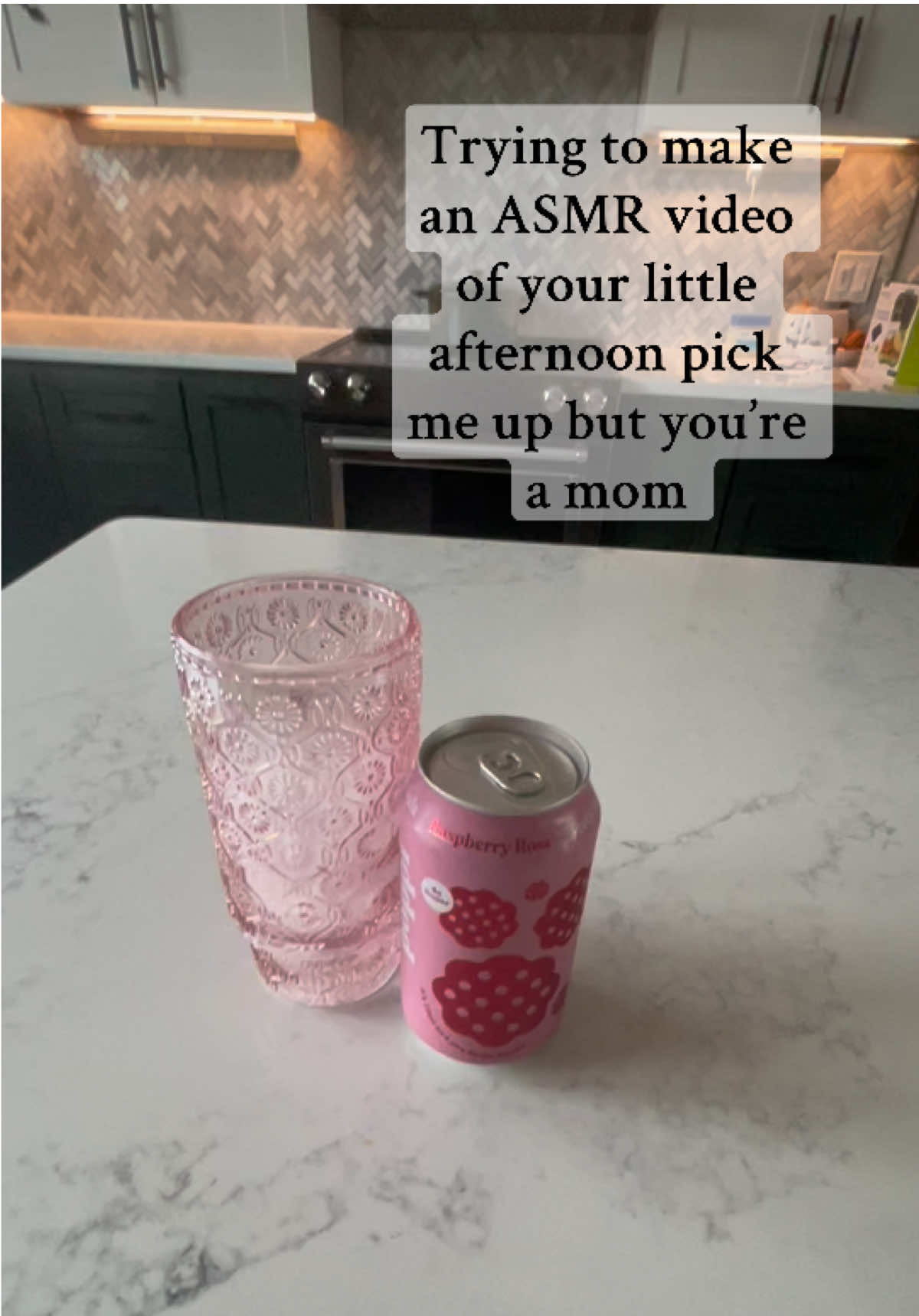 ASMR fail. Our toddler was at preschool so this was actually pretty quiet. A wins a win, I guess? 😂 But this Poppi flavor is one of my faves. 👌🏼 #asmr #asmrfail #MomsofTikTok #momsover30 #momtok #momproblems #drinkpoppi