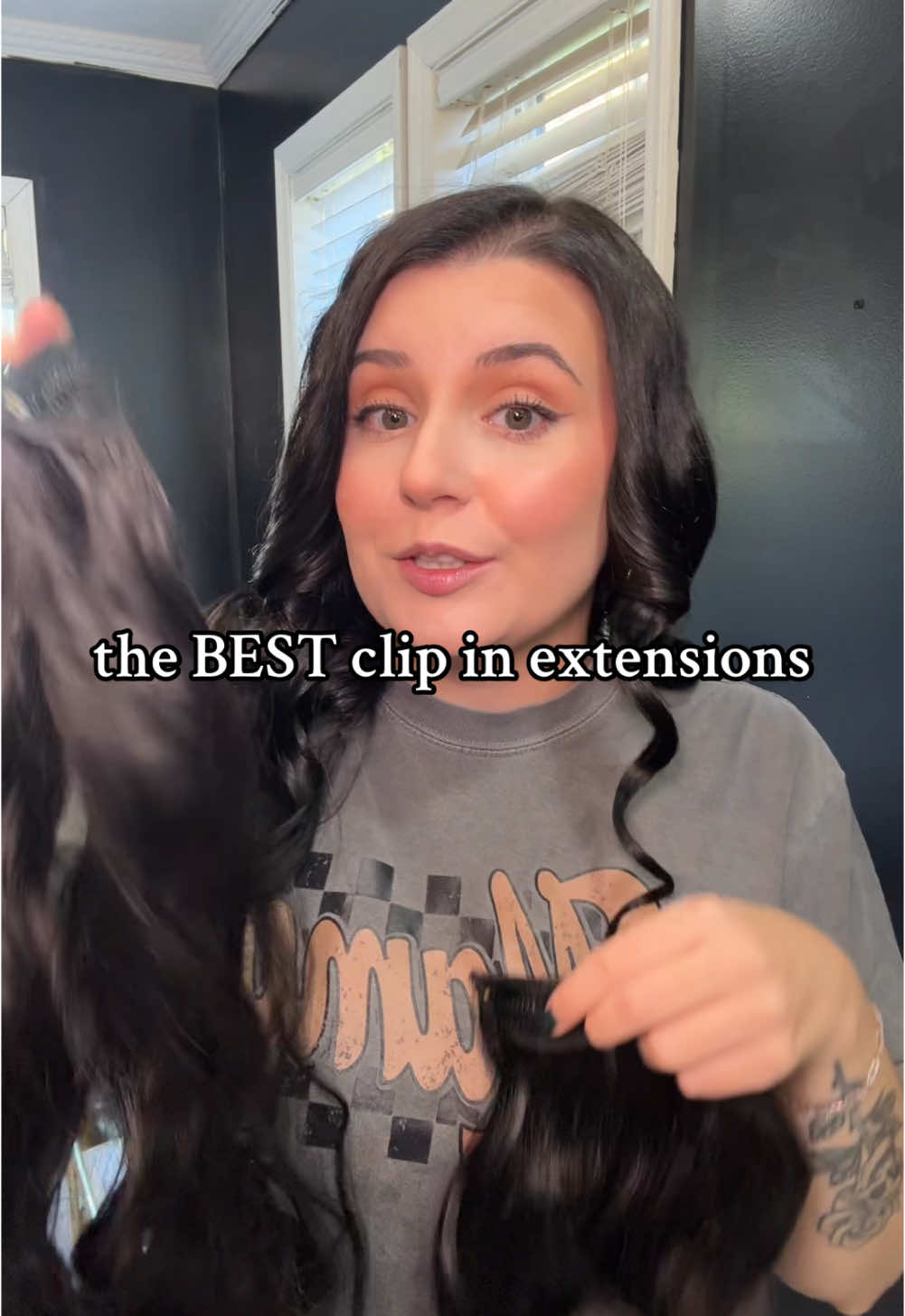The best inexpensive clip in hair extensions! #clipinhairextensions #clipinextensions #hairextensions #24inchhairextensions #kookastyle 