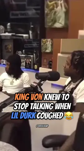 He knew to stop talking 😂 #lildurk #kingvon #rap #rapper #interview #music #viral #fyp 