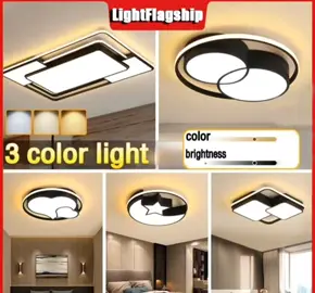 Modern Led Ceiling Lights Dimmable with Remote Control for Living Room  Bedroom Dinning Room