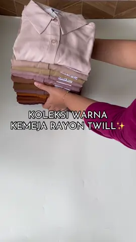 Koleksi warna kemeja rayon twill ada lebih dari 50 warna loh‼️ makin bingung gak sih cakep semuaa😫 #WIBGAJIAN #fyp #kemejazhiya #kemejarayontwill #outfitseragaman 