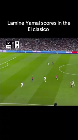 Lamine Yamal makes himself the youngest goalscorer in El clasico history and when he scored he hit Cristiano Ronaldos iconic ‘Calma’ celebration #ElClasico#lamineyamal#calma#aura#cold#class#football#barcalona#realmadrid#footy#fyp#foryoupage#viral