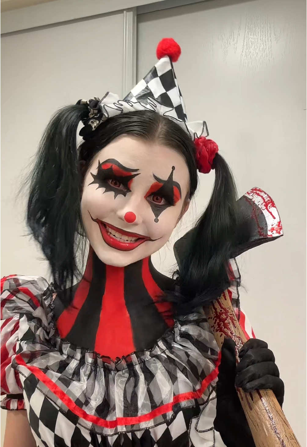 ⚠️Fake Weapon, Fake Blood ⚠️Here’s the requested tutorial for the clown makeup!! I’ve never done a makeup tutorial so I hope it’s helpful! I did change the lips a little bit in this one. I used the MEICOLY water based brand for face paint and the outfit is from Spirit Halloween! #fyp #foryoupage #forupage #halloween #halloween2024 #halloweenideas #halloweencostume #clown #halloweencostumeideas #october #halloweentok #creepy #clowncostume #clowncostumeideas #clownmakeup #halloweenmakeup #makeuptok 