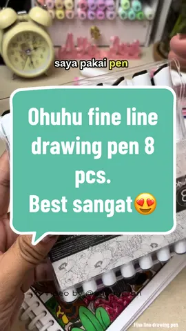 Replying to @ateh | Art fine line drawing pen by ohuhu. Memang best 😍 Kaki doodle , kaki conteng, kaki lukis kena ada🫶🏽 #doodlepen #drawingpen #ohuhufineliners #ohuhu #reviewayuzan 