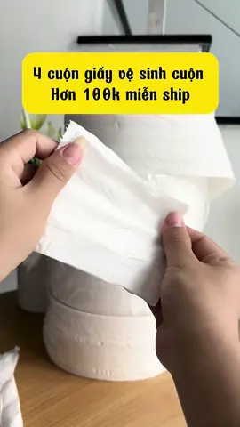 Giấy vệ sinh cuộn 4 cuộn hơn 100k#emkieutaphoa #giayvesinh #giayvesinhcongnghiep #giayvesinhcongnghiepcuonlon 