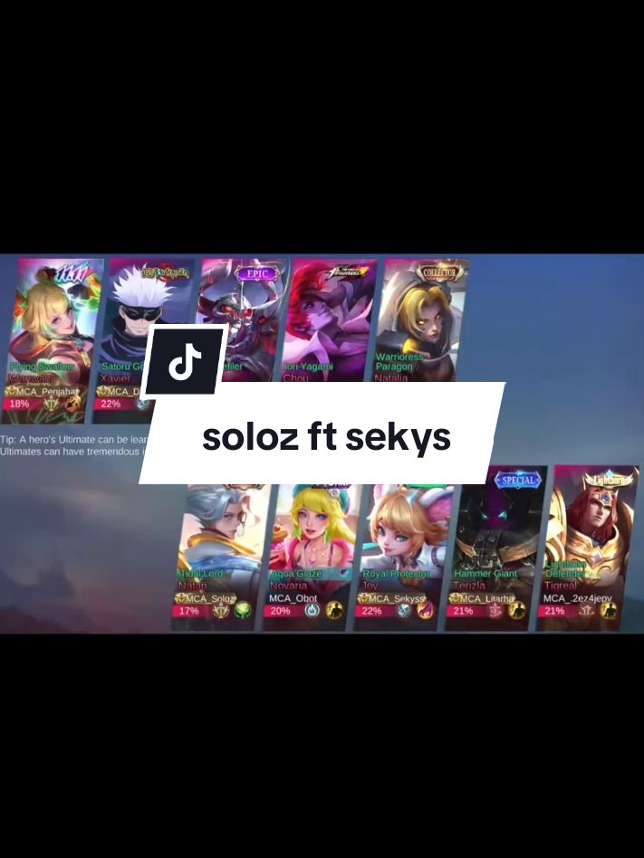 gabungan sekys Dan soloz 🔥 #mobilelegendsbangbang #mlbb #mlbbmalaysia #Mlbbmegasale #mlbonusbesar #sekyssrg #soloz #xkpenjahat #dibo #obotgaming #ombonghaha #2ez4jepv ##### 