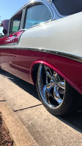 NOW THAT IS A CAR  Fully restored 1956 chevy Bel Air  #chevy #chevybelair #hotrod #musclecar #cars 