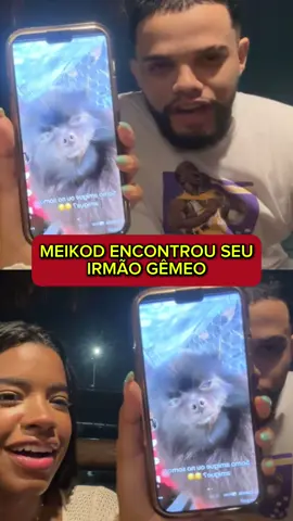 MEIKOD CANELA DE CACHORRO, ENCONTROU SEU IRMAO GEMEO   #clipes #meikod #meikodrj #meimei #MEIKOD #irmaos #gemeos 
