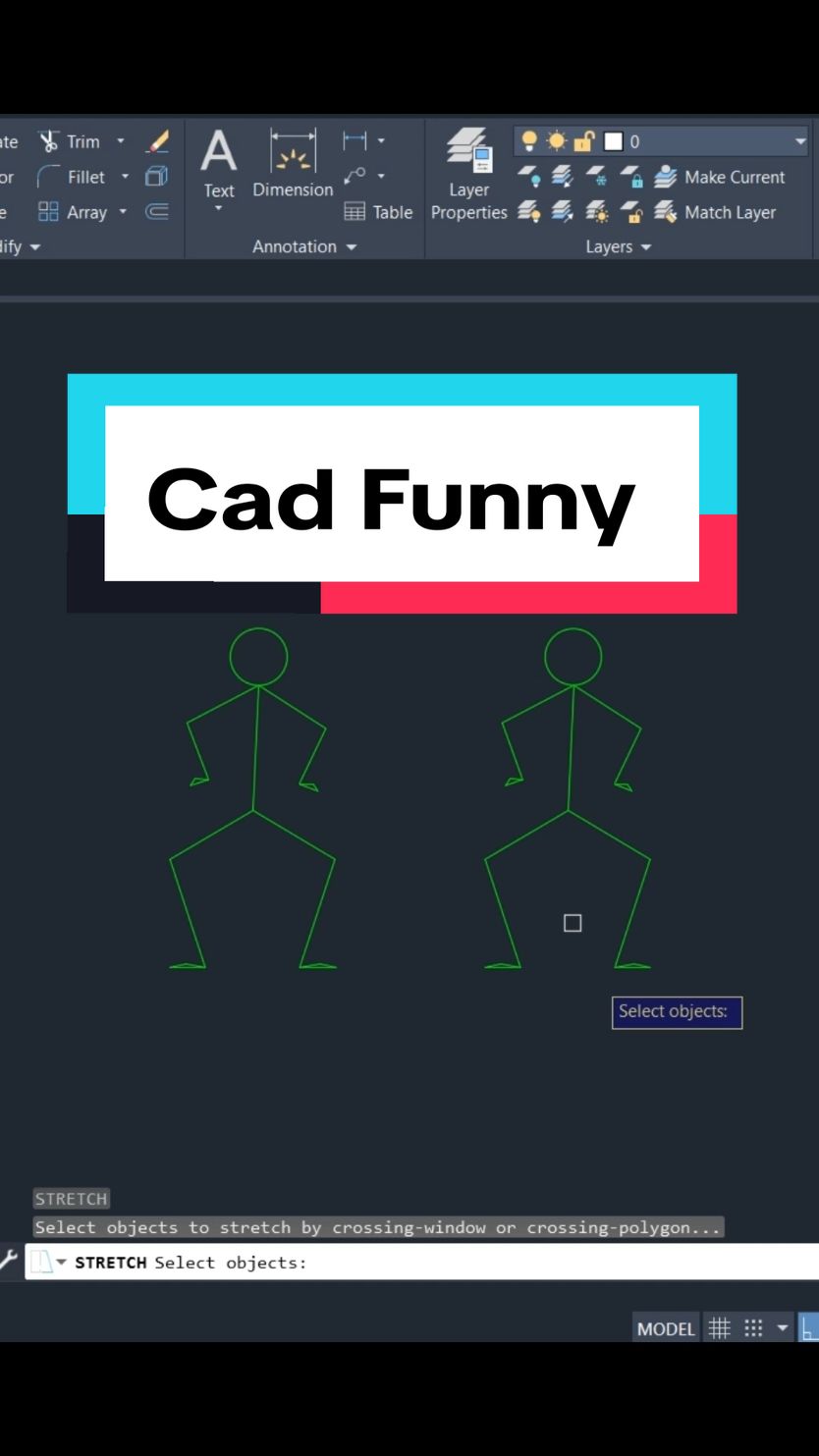 Trend Dancing-Cad Funny #autocad #autocadtutorial #trend #xuhuong#trending  #LearnOnTikTok #xaydung247