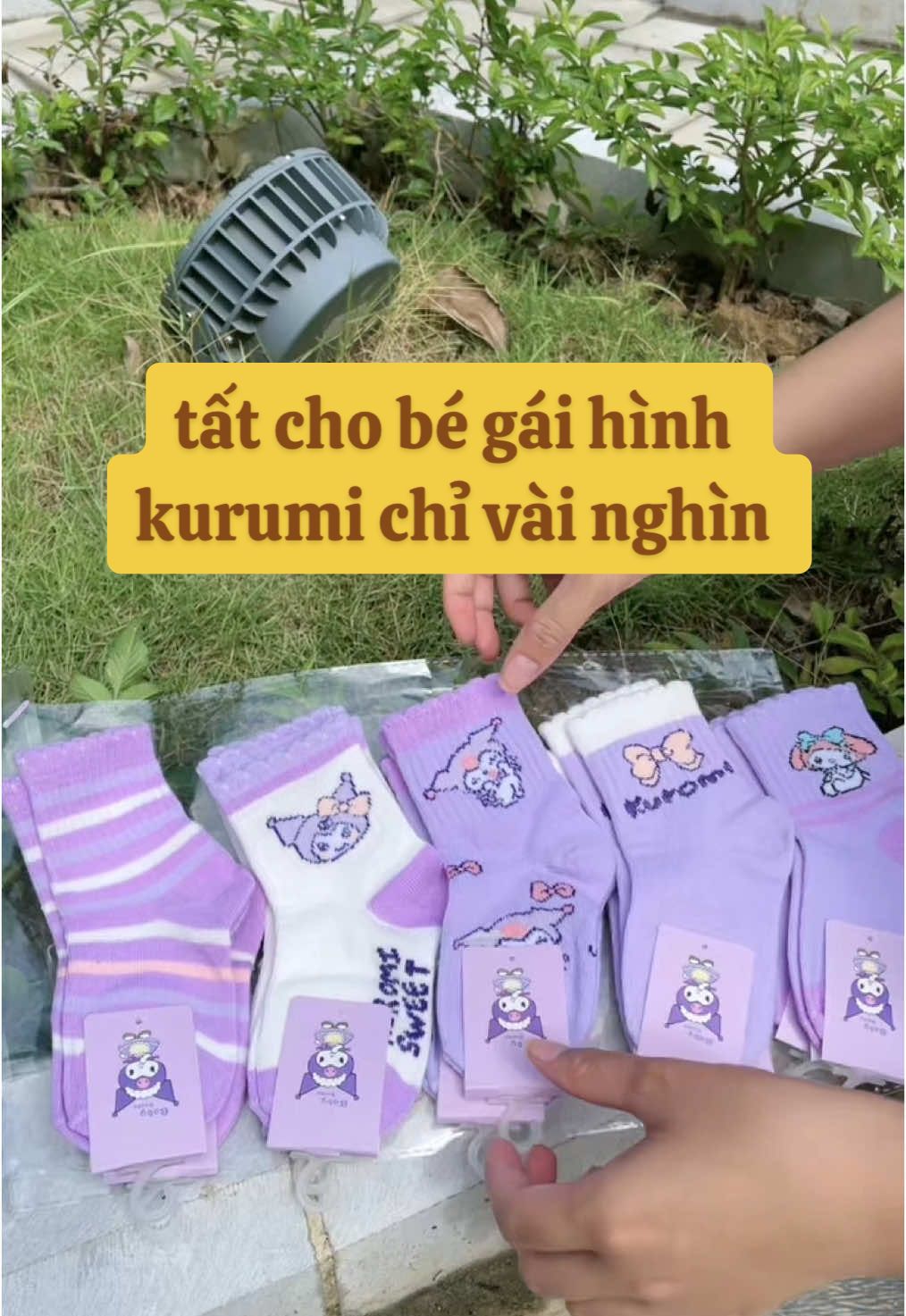 tất cho bé gái set 10 đôi tất hình kurumi màu tím dễ thương cute đang được trợ giá #tatchobe #tatchobeyeu #tattreem #tất #thoitrangnu #depnu 
