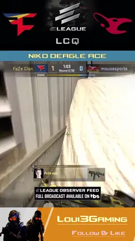 YOUNG NIKO | DEAGLE ACE #csgo #csgomoments #deagle #ACE #niko #cache #mousesports