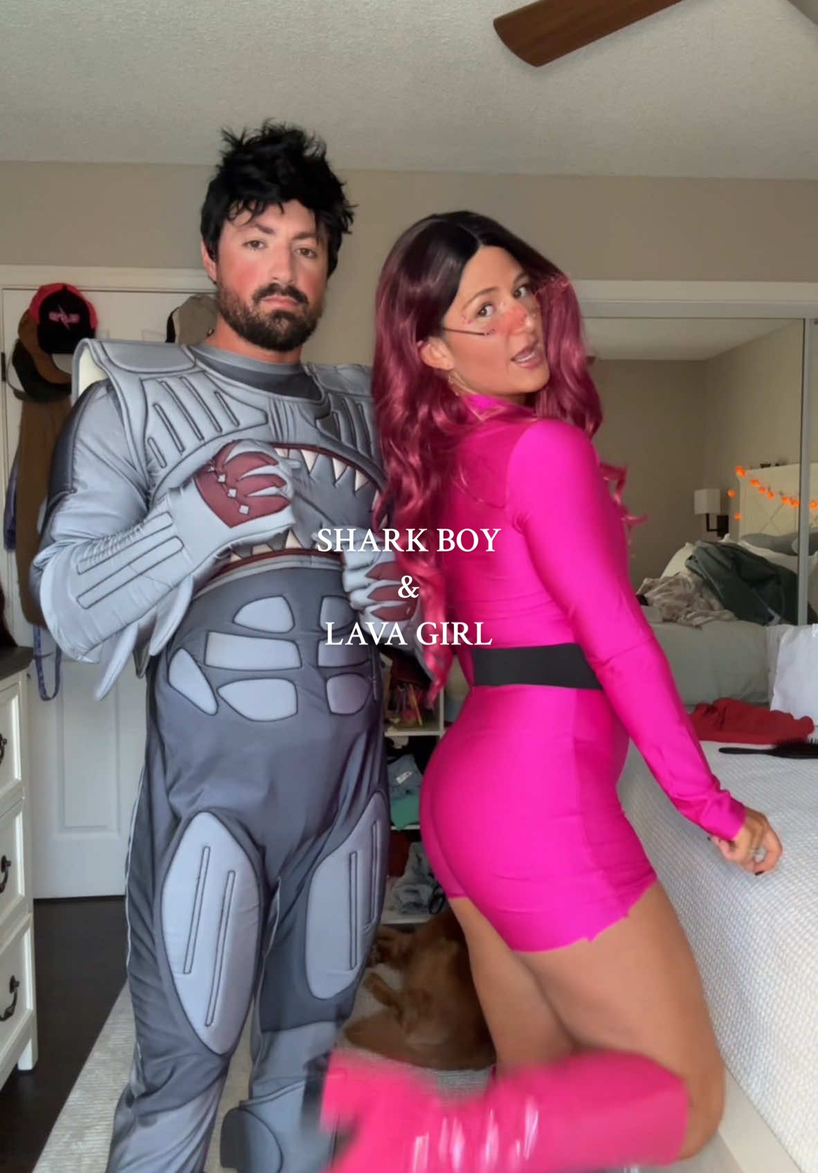 Secretly loved this not gonna lie   #couplescostume #couplestiktok #halloweencostume #sharkboyandlavagirl #halloween #couplestok  #momlife #momtok #MomsofTikTok #twinmom #relatablemomcontent #realisticmomlife #fy #fyp #fypシ #viral 