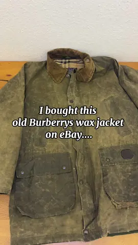 Restoration of a vintage Burberrys wax jacket from the 90s. #vintage #burberry #waxjacket #restoration #fy #billieeilish 