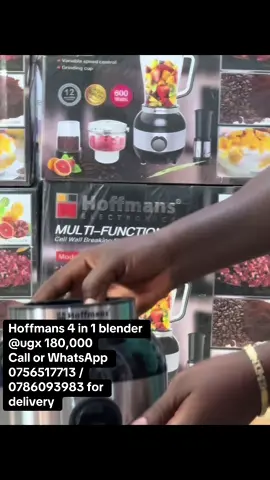 Hoffmans 4 in 1 blender @ugx 180,000 Call or WhatsApp 0756517713 /0786093983 for delivery #fyp #for #foryoupage❤️❤️ #viral_video #tiktokuganda #thehouseofkitchenware 