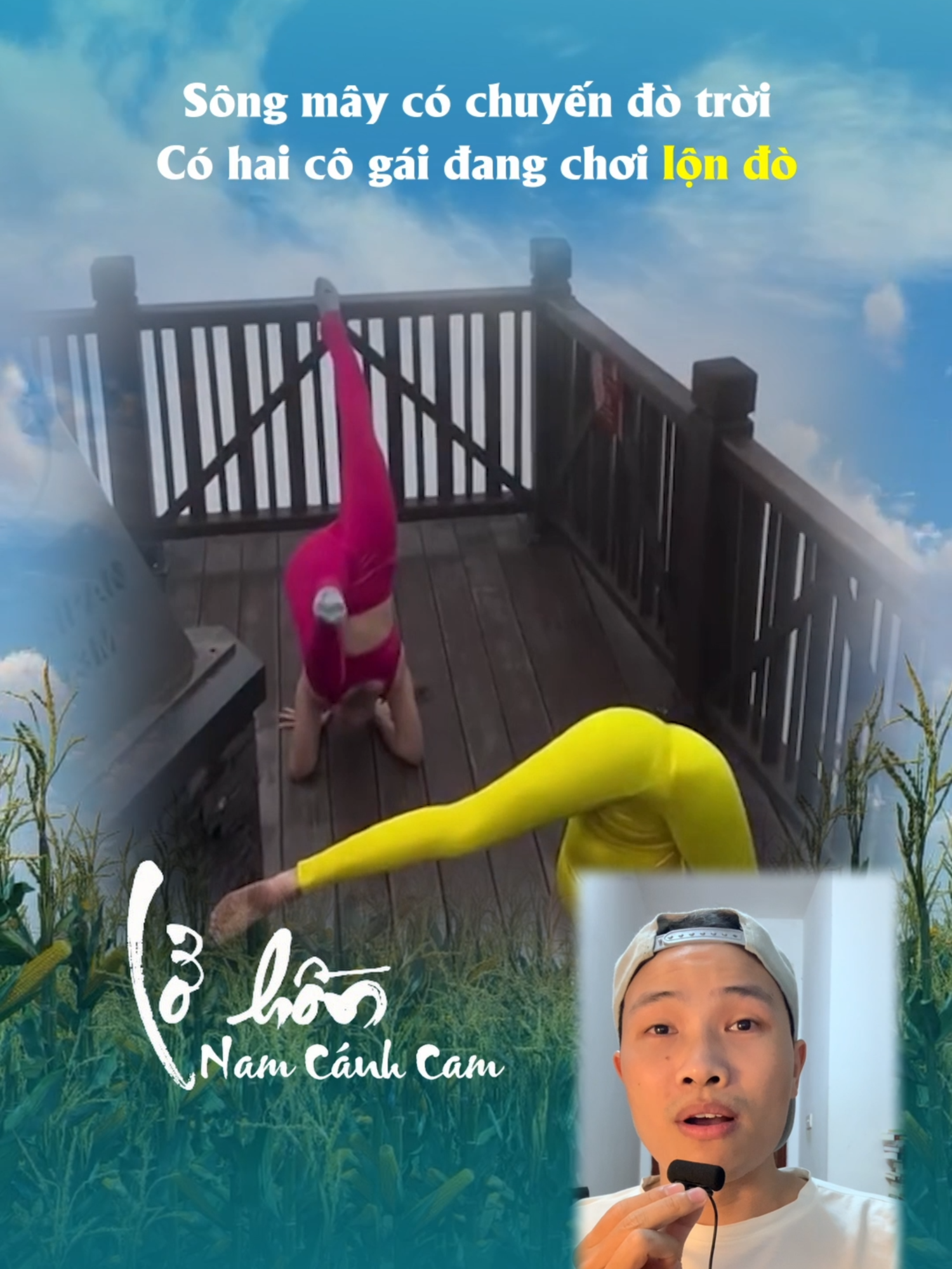 Sông mây có chuyến đò trời. Có đôi chem chép đang chơi lộn đò. #thinhhanh #LearnOnTikTok #xuhuong #namcanhcam #thovuive #yogatrenfansipan