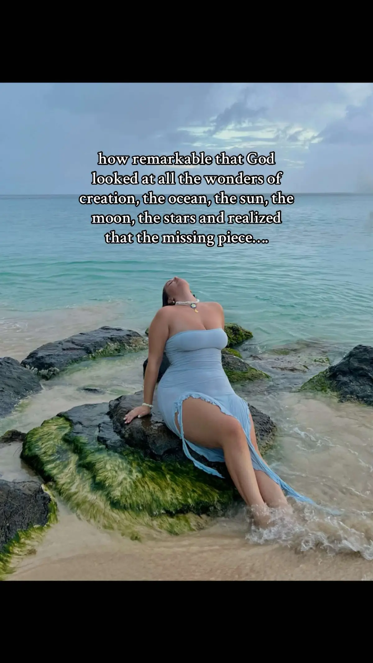 remind yourself of this the next time you feel insecure 🩵 #godisgood #theuniverse #youareenough 