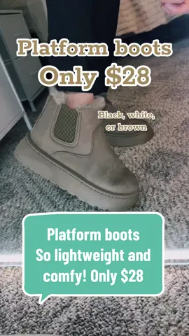 Only $28 plus FREE shipping! So lightweight and comfy!! Click the link to get yours! #platformboots #fyp #tiktokshop #christmas #christmasgiftideas #giftideas #tiktokshopblackfriday #tiktokshopcybermonday #tiktokshopholidayhaul #trending #fashion #winterfashion #comfy 